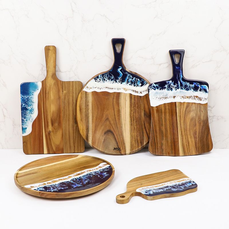 Wooden Wine And Cheese Tray